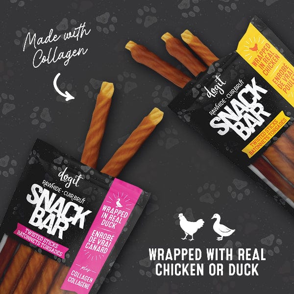 Dogit Snack Bar Chicken-Wrapped Beefhide & Collagen Twisted Sticks - Image 2