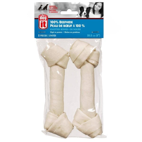 Dogit White Beefhide Knotted Bones for Dogs - Image 5