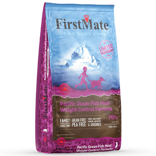 FirstMate LID Pacific Ocean Fish Meal Weight Control Formula Dry Dog Food, 25lb