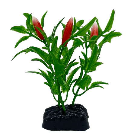 Fish Gear Green Palm Plastic Betta Plant (3")