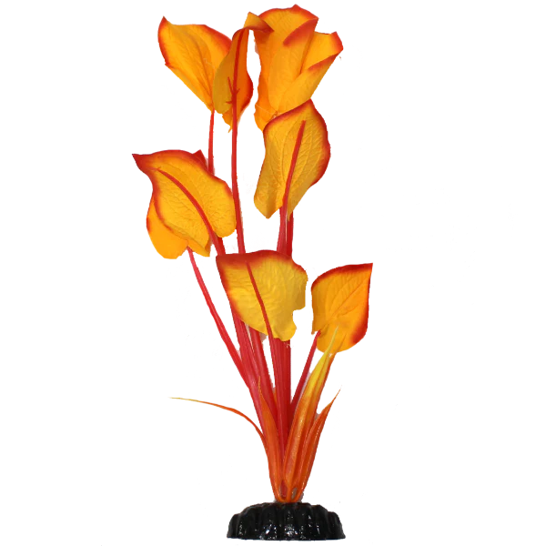 Fish Gear Orange Crypt Silk Aquarium Plant (12")