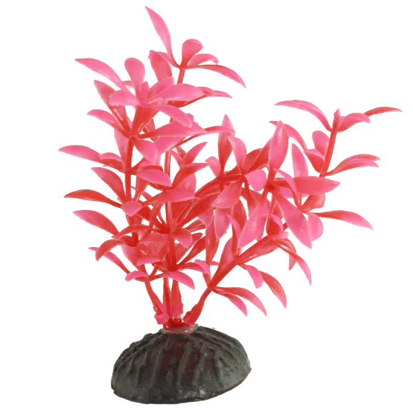 Fish Gear Pink Hygrophila Plastic Betta Plant (4")