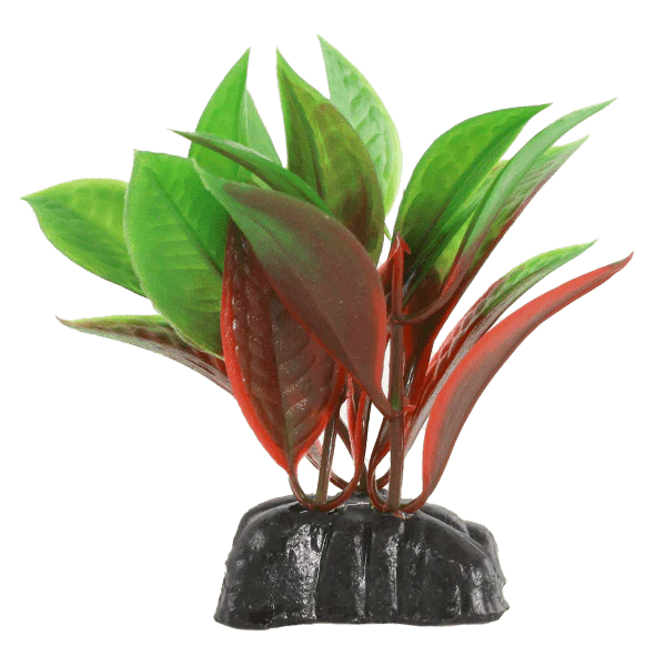 Fish Gear Red & Green Crypt Plastic Betta Plant (3")