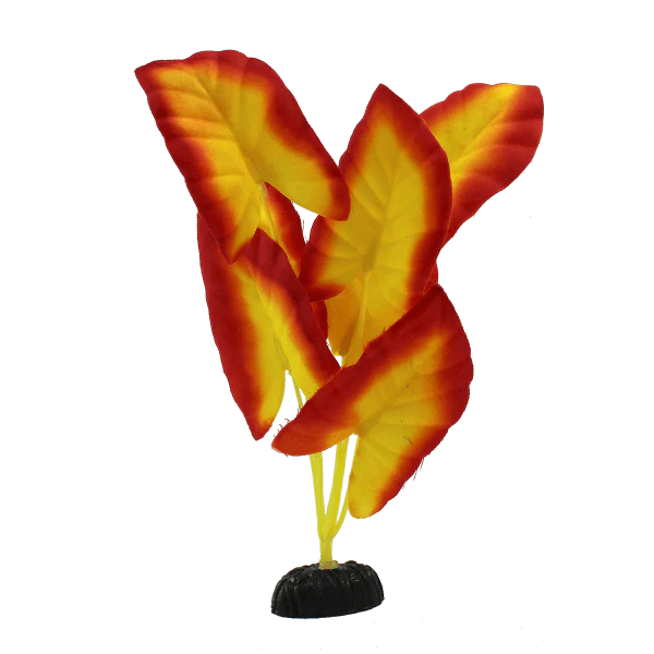 Fish Gear Red & Yellow Arrowhead Silk Aquarium Plant (8")
