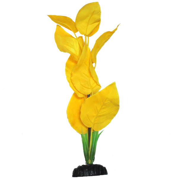 Fish Gear Yellow Crypt Silk Aquarium Plant (12")