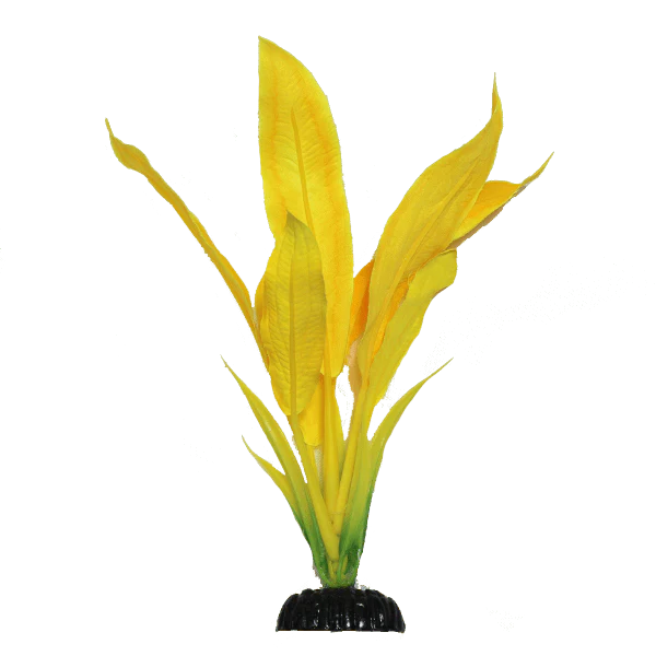 Fish Gear Yellow Sword Silk Aquarium Plant (8")