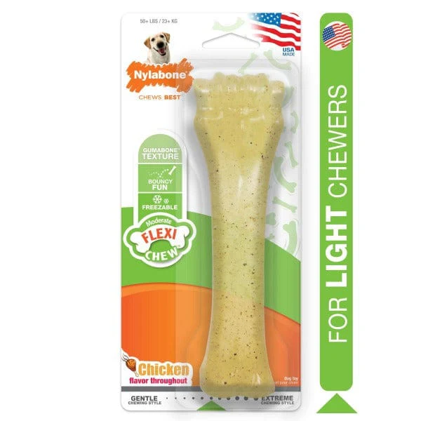 Nylabone Flexichew Moderate Chew Chicken Chew Toy - Image 6