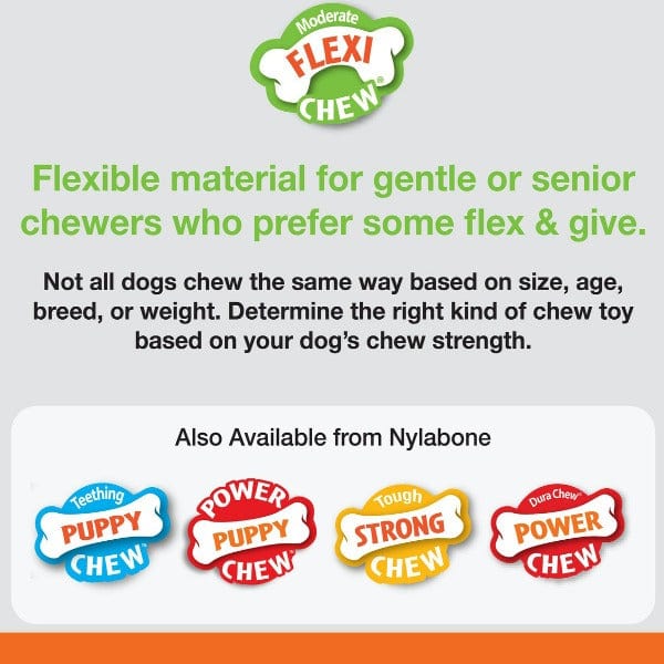 Nylabone FlexiChew Triple Pack Chicken & Original Flavored Dog Chew Toy - Image 3