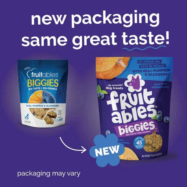 Fruitables Biggies Pumpkin & Blueberry Dog Treats - Image 2