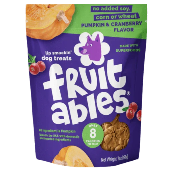 Fruitables Baked Pumpkin & Cranberry Dog Treats