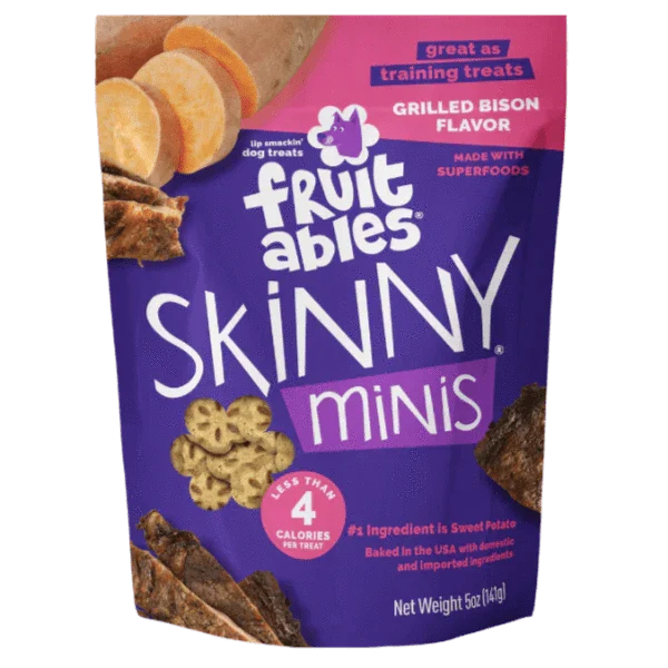 Fruitables Skinny Minis Grilled Bison Flavor Dog Treats - Image 3