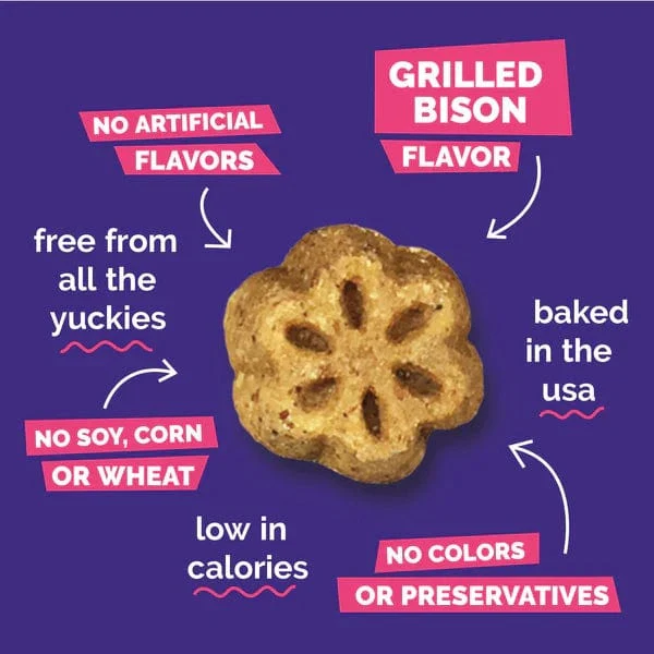 Fruitables Skinny Minis Grilled Bison Flavor Dog Treats - Image 4