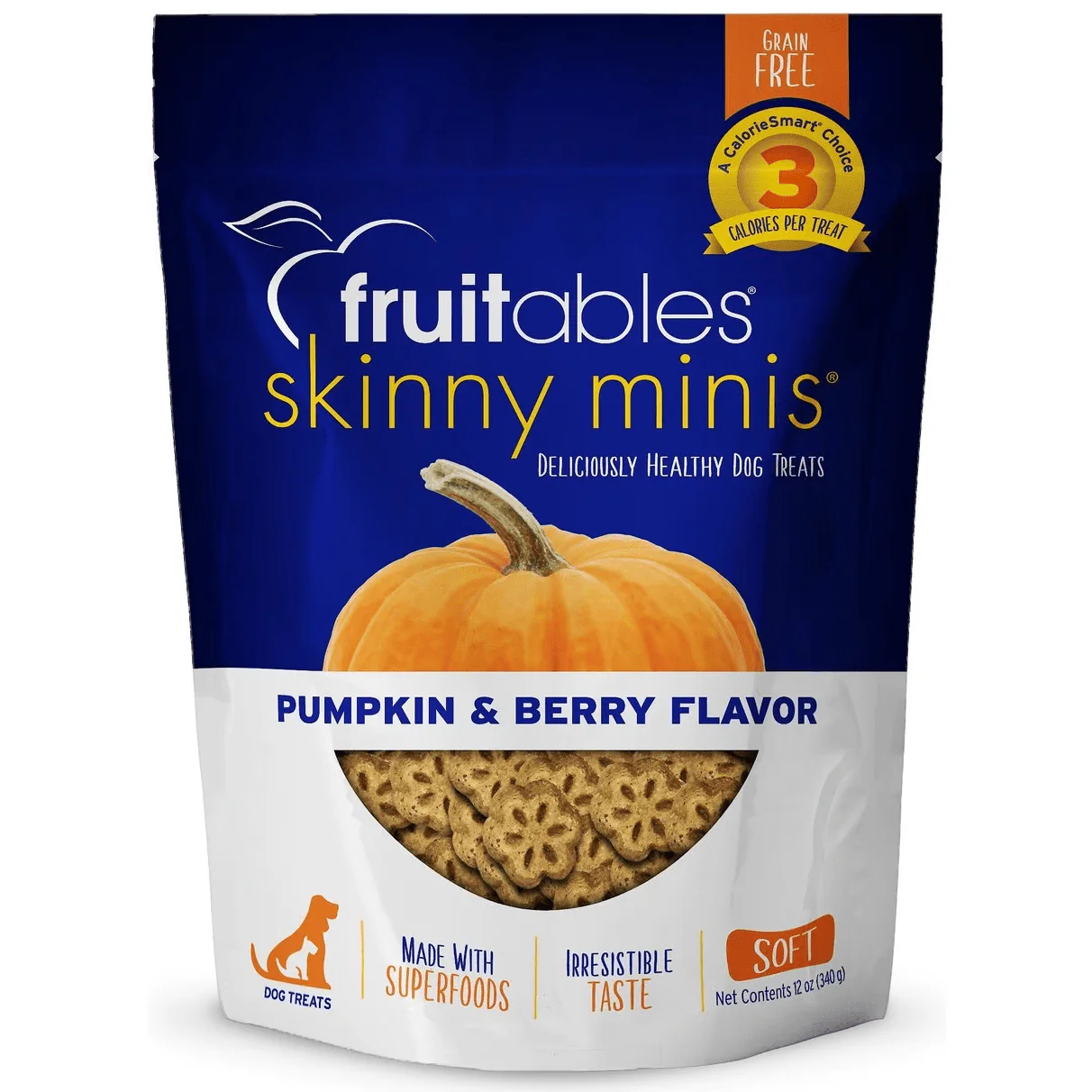 Fruitables Skinny Minis Pumpkin & Berry Flavor Dog Treats - Image 9