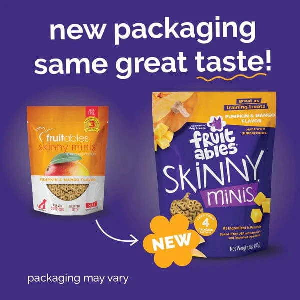 Fruitables Skinny Minis Pumpkin & Mango Flavor Dog Treats - Image 2