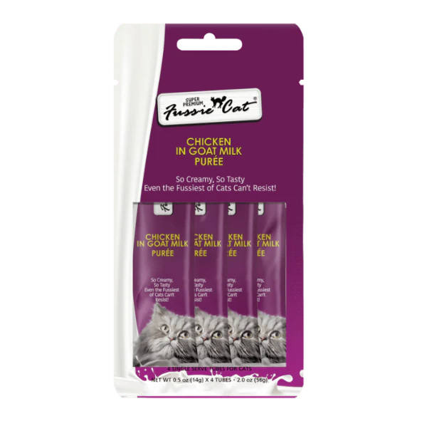 Fussie Cat Chicken in Goat Milk Purée Cat Treats