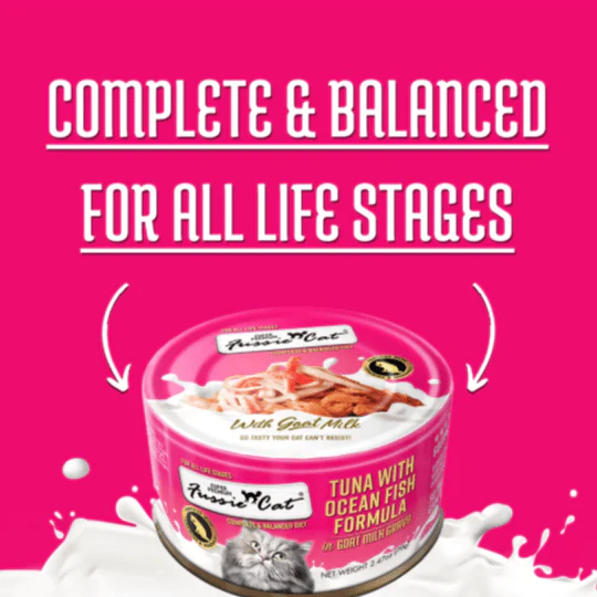 Fussie Cat Tuna with Ocean Fish in Goat Milk Gravy Canned Cat Food, 2.47oz - Image 2