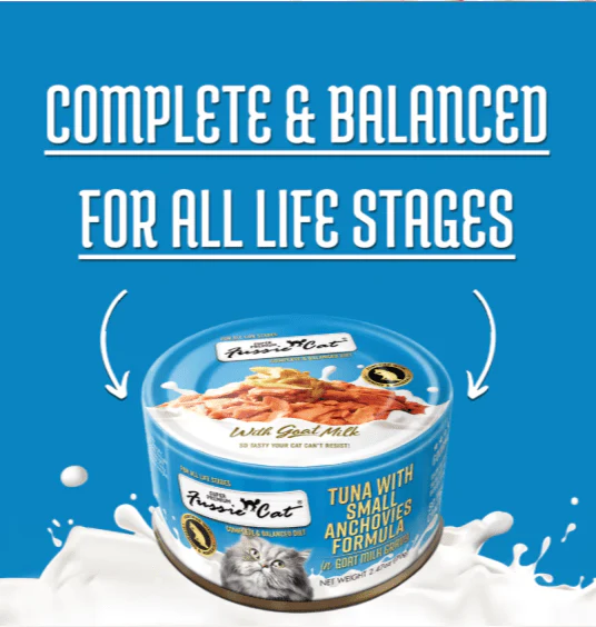 Fussie Cat Tuna with Small Anchovies in Goat Milk Gravy Canned Cat Food, 2.47oz - Image 2