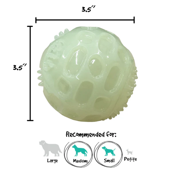 Gnawsome Glow in the Dark Squeaker Ball - Image 3
