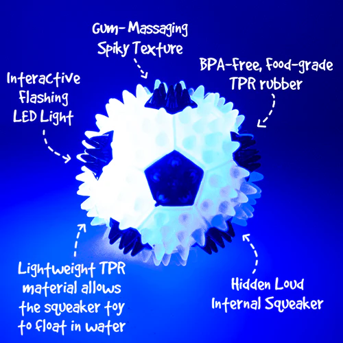 Gnawsome Small Squeak & Light Soccer Ball - Image 2