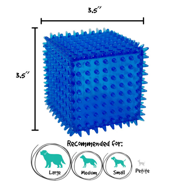 Gnawsome Spiky Squeaker Cube Dog Toy - Image 3