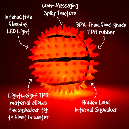 Gnawsome Squeak & Light Basketball - Image 2