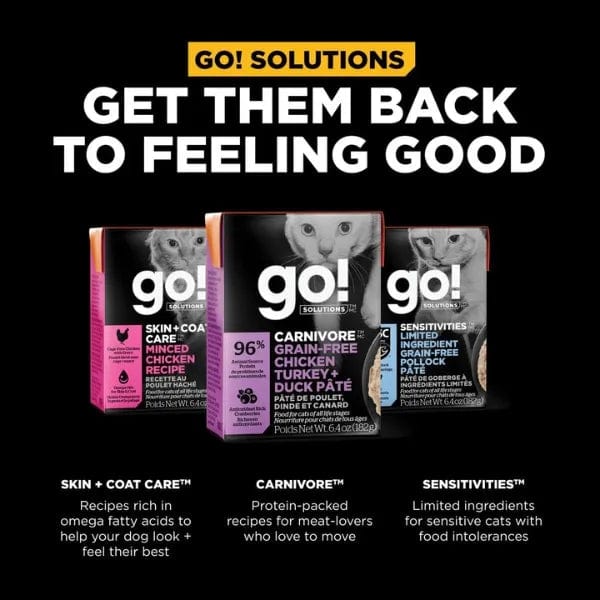 Go! Solutions Carnivore Grain Free Chicken, Turkey & Duck Pate Wet Cat Food - Image 5