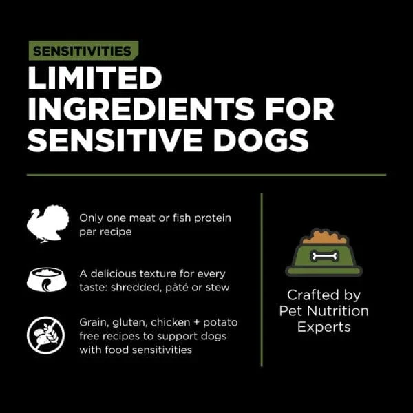 Go! Solutions Sensitivities Limited Ingredient Grain Free Shredded Turkey Recipe Wet Dog Food, 12.5oz - Image 3