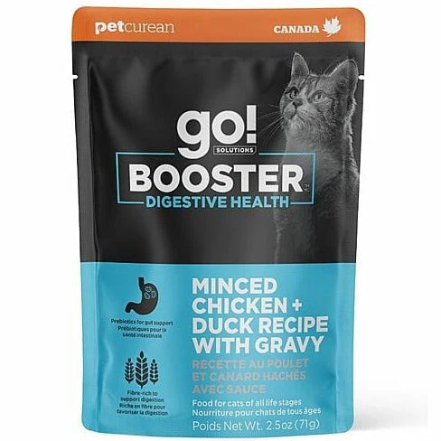 Go! Solutions Booster Digestive Health Minced Chicken + Duck with Gravy Wet Cat Food - Image 4