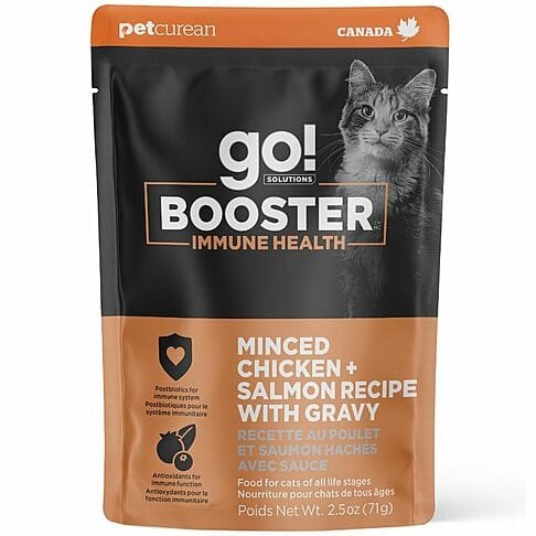 Go! Solutions Booster Immune Health Minced Chicken + Salmon with Gravy Wet Cat Food - Image 4