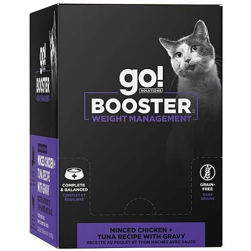 Go! Solutions Booster Weight Management Minced Chicken + Tuna with Gravy Wet Cat Food - Image 5