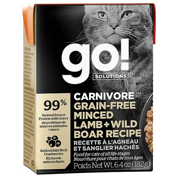 Go! Solutions Carnivore Grain-Free Minced Lamb + Wild Boar Recipe Wet Cat Food