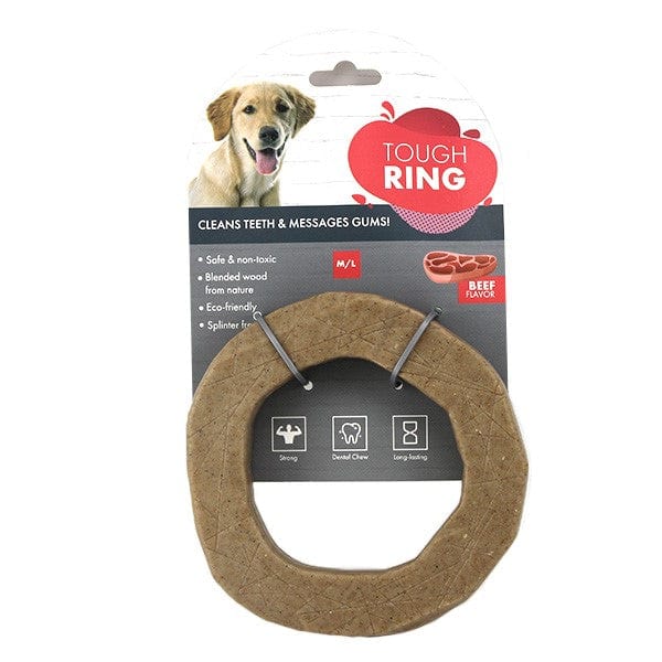 Good Dog Nylon Wood Blend Tough Ring Chew Toys