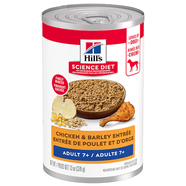 Science Diet Chicken & Barley Entree Adult 7+ Canned Dog Food, 13oz