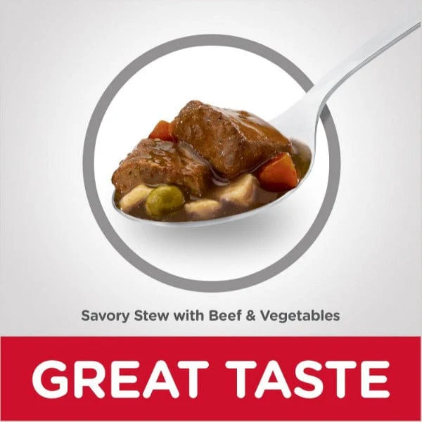 Science Diet Savory Stew with Beef & Vegetables Adult Canned Dog Food, 12.8oz - Image 2