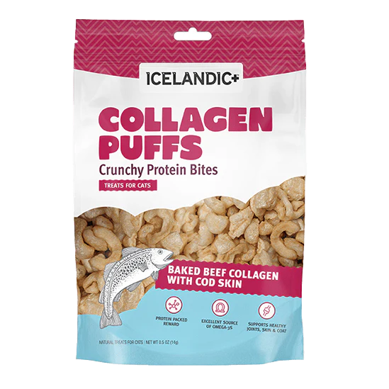 Icelandic+ Beef Collagen Puffs with Cod Skin Treats for Cats (SPECIAL ORDER ITEM)