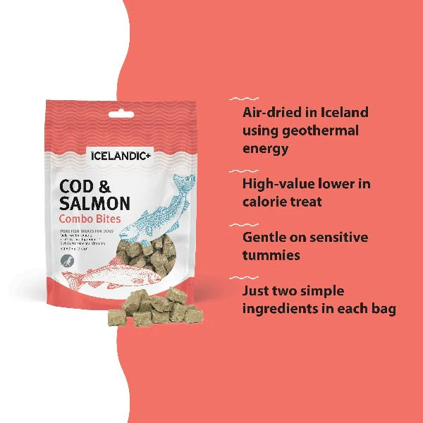 Icelandic+ Cod & Salmon Combo Bites Fish Dog Treats (SPECIAL ORDER ITEM) - Image 3