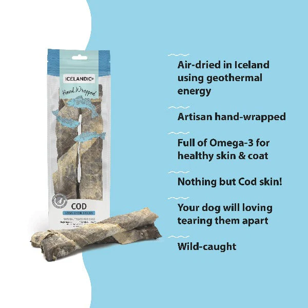 Icelandic+ Hand Wrapped Cod Skin Sticks for Dogs (SPECIAL ORDER ITEM) - Image 3