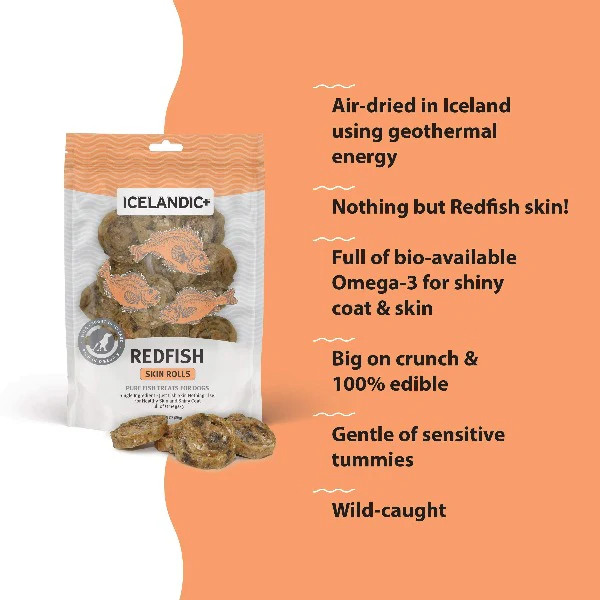 Icelandic+ Redfish Skin Rolls Dog Treats (SPECIAL ORDER ITEM) - Image 3