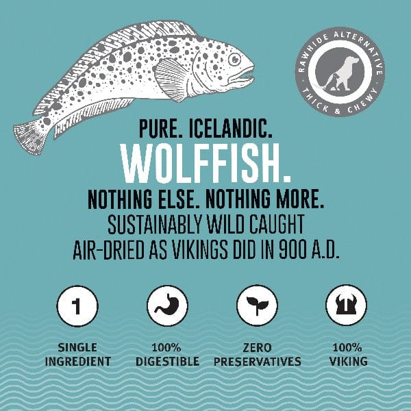 Icelandic+ Wolffish Skin Sticks & Pieces Dog Treats (SPECIAL ORDER ITEM) - Image 2