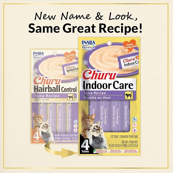 Inaba Churu Indoor Care Tuna Recipe Creamy Purée Cat Treat - Image 2