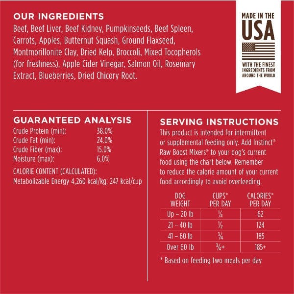 Instinct Raw Boost Mixers All Natural Beef Recipe Dog Food Topper, 6oz - Image 7