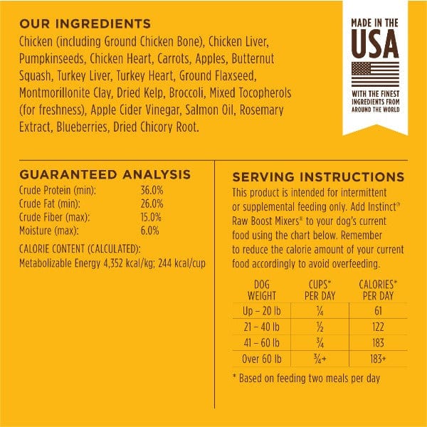 Instinct Raw Boost Mixers Cage-Free Chicken Recipe Dog Food Topper, 6oz - Image 7