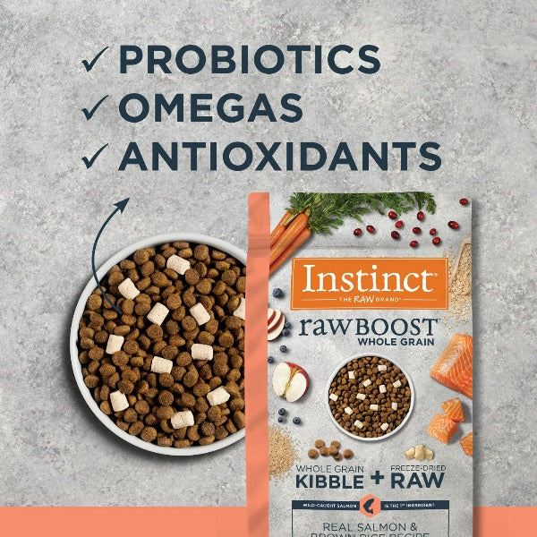 Instinct Raw Boost Whole Grain Real Salmon & Brown Rice Recipe Dry Dog Food, 3.5lb - Image 3