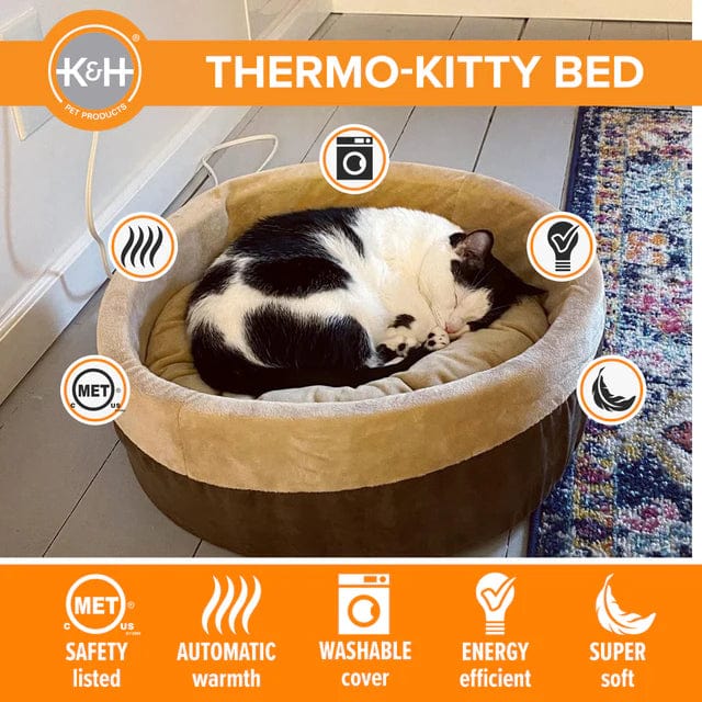 K&H Thermo-Kitty Heated Cat Bed; available in 2 sizes - Image 3