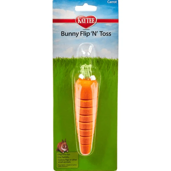 Kaytee Bunny Flip-N-Toss Carrot Toy