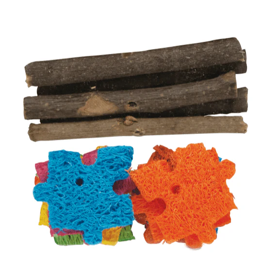 Kaytee Combo Chews, Apple Wood and Crispy Puzzle - Image 2