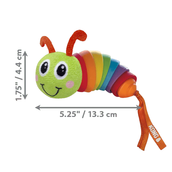 KONG Bat-A-Bout Clackz Caterpillar Cat Toy - Image 3
