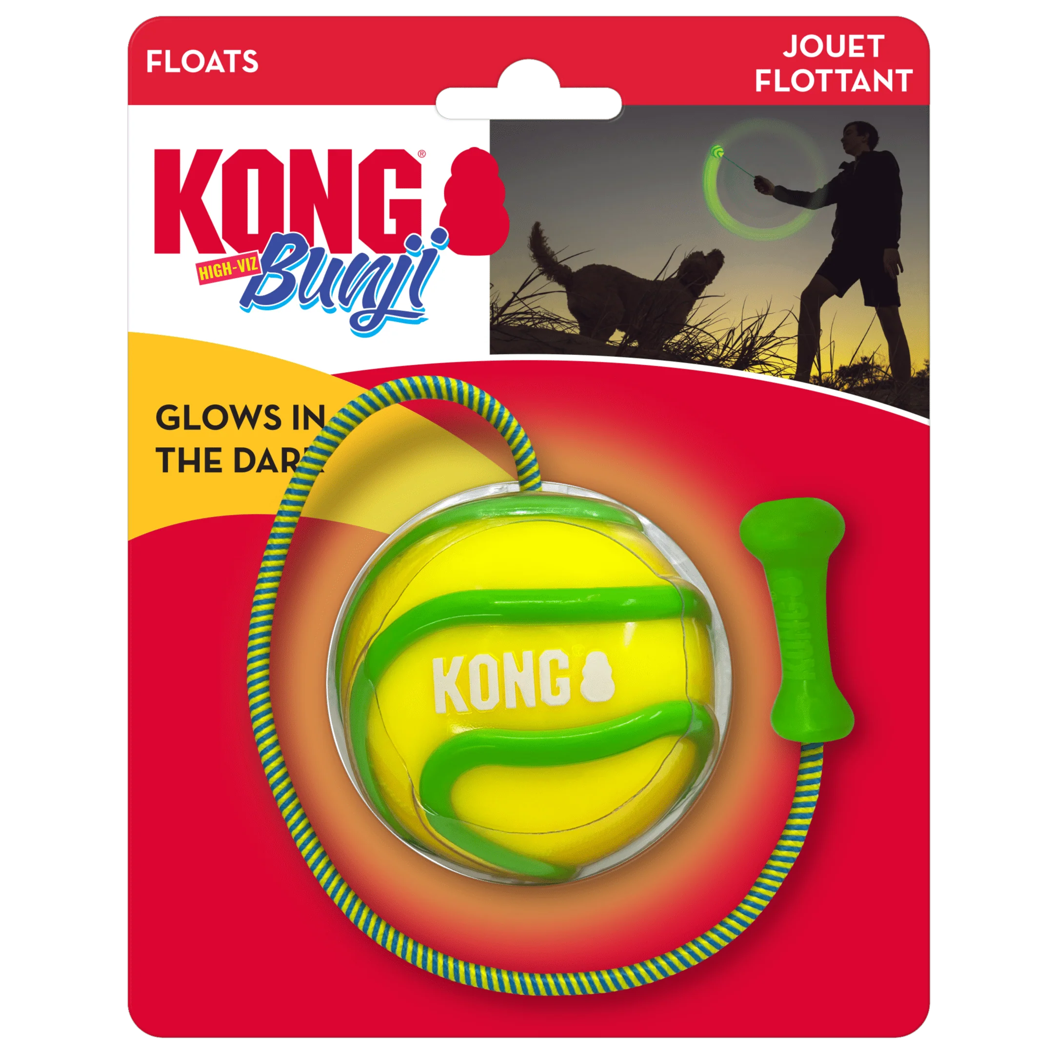 KONG Bunji High-Viz Ball Dog Toy