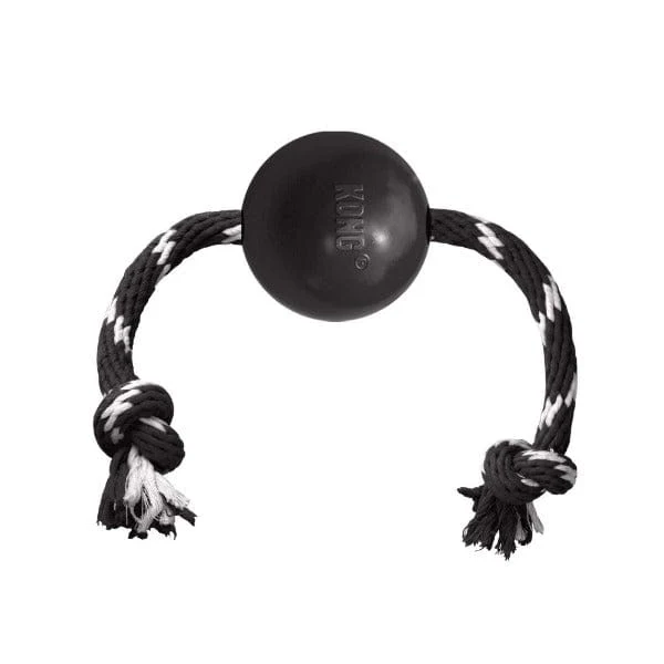 KONG Extreme Ball w/ Rope Dog Toy - Image 3