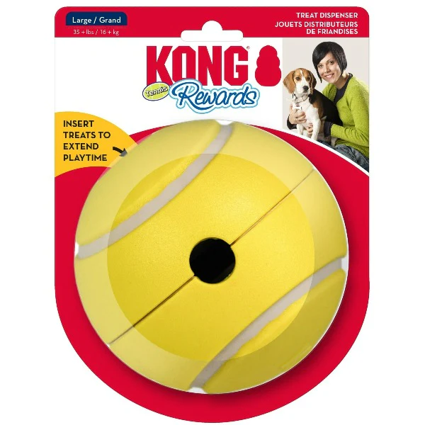 KONG Rewards Tennis Treat Dispensing Dog Toy - Image 3